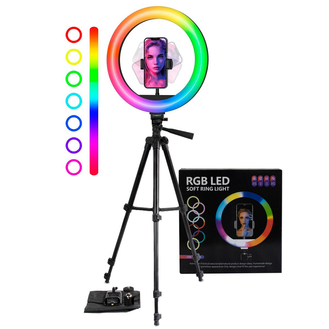 TRIPODE EXTENSIBLE 1.20MTS + ANILLO LUZ LED RGB